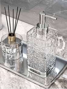 1个300毫升/400毫升可重复灌装塑料波浪纹理洗发水/沐浴露瓶，大容量泡沫泵头，适用于乳液、面霜、香皂、护发素等。 - 彩色 - 查看 7