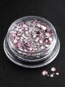 Mixed Mini Nail Rhinestones Flat Back Crystal Stones Metal Beads Pearl Butterfly Nail Art Charms Heart Jewelry Manicure - Multicolor - View 5