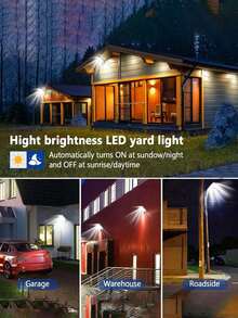 8000W Solar Outdoor Street Light, 12000lm, 3 X 1500mAh Lithium-Ion Battery, Solar Panel Charging, Long-Lasting All-Night Illumination, Motion Sensor, 3 Lighting Modes, Suitable For Home Yard, Garage, Outdoor Street, Commercial Lighting - 504/360/336/300/240/180/168 LED - Black - View 7