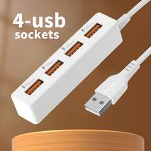 4-Port USB Fast Charger, USB Hub With Power Delivery, 4-Port USB Plugs, Sockets And Sockets, Desktop Minimalist Design, Suitable For Home Offices, Adapter-Compatible Charging Station For Smartphones, Tablets, Laptops, Computers And Other Multi-Device Charging Stations, Travel Essentials - Multicolor - View 6
