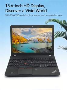 Lenovo Laptop ThinkPad E550 usada con procesador i5-5200, procesador AMD Radeon R7 M265, tarjeta gráfica dedicada de 2 GB, rendimiento gráfico estable, compatible con juegos y entretenimiento ligeros. Color negro. - Negro - Ver 3