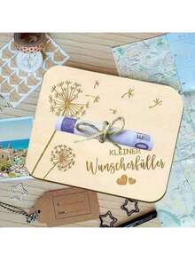 复活节礼品套装，木质节日礼品，许愿装置，礼品包装，贺卡，送给家人和朋友的创意礼物 - 杏色 - 查看 6