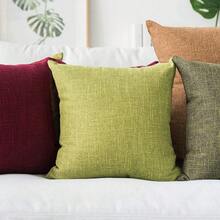 قطعة واحدة من غطاء وسادة زخرفية غير مملوءة: غطاء وسادة كتان ذو لونين بتصميم نجمي، منسوج بخيوط من الخيزران لطراز عتيق وحديث، مريح للظهر والجسم، تصميم كلاسيكي بتوليفة لونية متميزة، مناسب للصالون والغرفة والمكتب والأريكة والسرير والسيارة والكرسي وحافة النافذة، وكذلك مثالي كهدية - أخضر - مشاهدة 4