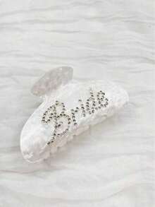 1Pc,Bride Claw Clip, White Acrylic Hair Clip, Bride |   Bridal Shower Or Getting Married Party Decorations, Bridesmaid, Bridal Shower, Wedding,Hen Party - Màu be - Xem 6