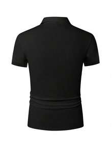 Simple Studio | New Summer Men's Colorblock Splice Element Casual Short Sleeve T-Shirt | Suitable For Summer Wear | Comfortable & Breathable | Leading Fashion - Grey - View 7