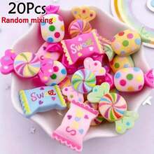 Assorted Candy Shaped Resin Decorations, Suitable For Scrapbooking, DIY Crafts And Phone Decoration, Food & Beverage Theme - Colorful Sweet Convex Gems, Can Be Used For Creative Projects - Randomly Mix Colors - View 24