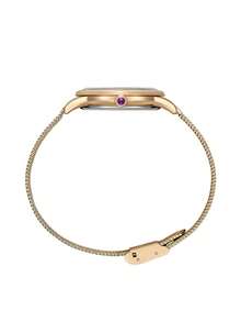 CITIZEN Stylish Rose Gold Watch For Women Classic Quartz Watch Stainless Steel Mother Of Pearl Dial - Gold - View 6