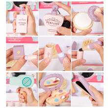 Wooden Children's Pretend Play Vanity Makeup Dressing Table Toy, Princess Makeup Desk Toy For Little Girls, Birthday Gift - Multicolor - View 11