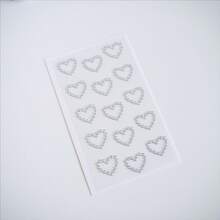 星形和心形珍珠水晶贴纸、钻石贴纸、自粘贴纸、亚克力贴纸、手工贴纸、女孩贴纸、生日礼物、情人节心形贴纸。适用于手工艺品、文具、水瓶、书籍、电脑等。 - 彩色 - 查看 13