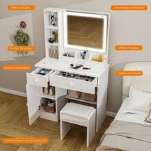 OYAJIA Vanities & Vanity Benches - 白色 - 查看 4