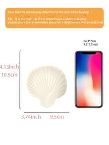 优雅贝壳形陶瓷首饰碟套装 – 1 件粉色和珍珠白首饰收纳盘，可放置戒指、项链、耳环 | 可爱的梳妆台装饰托盘，适用于卧室梳妆台、浴室台面 | 迷人的家居装饰收纳碗，可存放小饰品、化妆品和桌面小物件 | 时尚礼物，适合女性、女孩（粉色和白色） - 彩色 - 查看 7