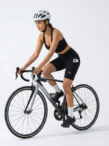 Qualicos Women's 4D Padded Bicycle Shorts With Pocket Reflective Seat Belt And Practical Pocket - Breathable Quick Drying Women's Road Bicycle Shorts, Women's Summer Outdoor Bottoms - Black - View 3