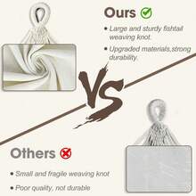 Hamaca Blanca Con Flecos 100x200x280cm Para Jardín Y Exterio - Blanco - Ver 3