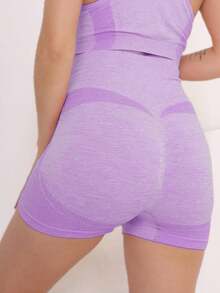 Women's High-Strength, Seamless, High-Waisted, Butt-Lifting Athletic Leggings - 紫丁香 - 查看 1
