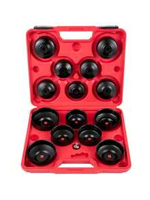 Oil Filter Socket Set 14 Pcs Oil Filter Wrench Set Sturdy Steel Oil Filter Socket 38 Oil Filter Socket Low Profile Oil Filter Socket Set For Easy Access Oil Filter Wrench Cap Set With Ca - Black - View 8