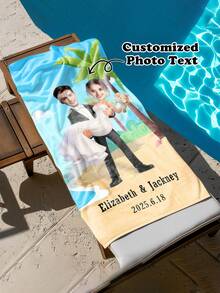 Customized Beach Scarf Personalized Funny Photo Towel, Personalized Beach Scarf For Wedding, Customized Beach Scarf, Customized Bath Towel, Personalized Towel, Customized Beach Scarf With Photo Image
