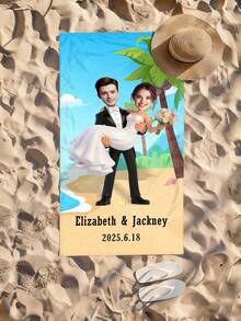 Customized Beach Scarf Personalized Funny Photo Towel, Personalized Beach Scarf For Wedding, Customized Beach Scarf, Customized Bath Towel, Personalized Towel, Customized Beach Scarf With Photo Image