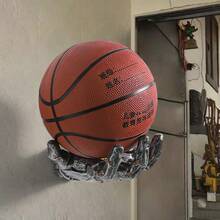 1 pieza Organizador de decoración de mano mecánica, soporte en forma de mano de robot de resina para baloncesto y fútbol, decoración creativa de escritorio para almacenamiento de pelotas deportivas, decoración del hogar - Talla única - Ver 5