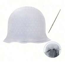 1pc Hair Coloring Highlighting Cap Reusable Silicone Pull Through Cap With Hook Hair Dye Cap Professional Practical Convenient Supplies - Multicolor - View 10