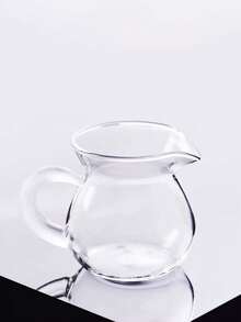 250ml Small Glass Coffee Creamer Pitcher, Milk Jug, Espresso Milk Frothing Pitcher, Heat Resistant Glass - Transparent - View 6