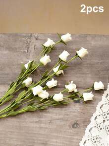 1/2支人造多头玫瑰，18.7英寸泡沫玫瑰花束，适用于室内/室外装饰、餐桌摆饰、婚礼装饰、插花、房间/家居装饰、花园装饰、情人节派对装饰 - 彩色 - 查看 22