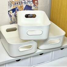 White Plastic Storage Box For Bedroom, Living Room, Study, Dorm, Wardrobe, Clothes, Toys, Snacks, Beverages, Dolls And Other Items, Dust-Proof And Moisture-Proof - Black and White - View 2