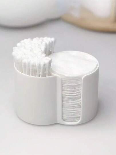 Qtip Swab Organizer, Bathroom Cup And Dental Floss Holder, Round Paper Towel Cup And Dental Floss Storage Box, Bathroom Storage Box, Dressing Table Cosmetic Storage Box.