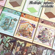 12pcs Modern Architectural DIY House Stickers, Landscape Stickers, Scene Stickers (Includes 12 Scene Cards + 12 Elements + 3 Effect Sheets), 3D Miniature House Diorama Stickers, DIY Scrapbooking Stickers, Handbook Stickers, Christmas, Halloween, Thanksgiving Party Gifts, Multiple Sizes Available - Multicolor - View 7