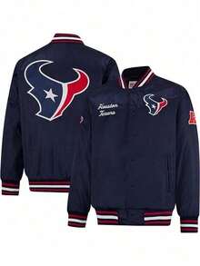 Wild Card Weekend Team Baseball Jacket 3D Digital Printing Streetwear AFC North Champions Gear Soft Cotton Baseball Tee - Houston - Xem 2