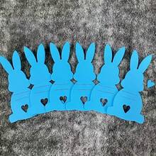 6pcs Easter Bunny Wallet, Classic Creative Easter Wallet Card, Felt Bunny Wallet, Gift Wallet, Felt Pouch To Hold Cash Or Coupons, Easter Bunny Cash Gift Decor, Easter Basket Decor - Multicolor - View 7