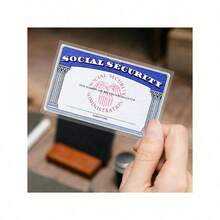 10pc Classic PVC Waterproof Card Protective Case, Soft Clear Storage Bag For Social Security/Medicare/Credit Card Wallet - Clear - View 3