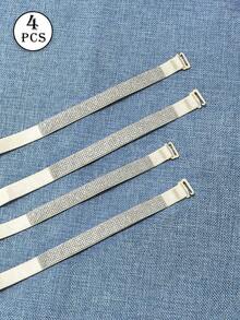 2/4pcs Rhinestone Solid Color Bra Straps, Women's Lingerie Strap Accessories - Suitable For Dresses And Daily Wear - Multicolor - View 5