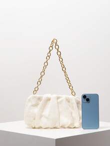 单肩包，金属链条包，波西米亚风，夏季沙滩包，旅行必备，邮轮必备，女士度假装扮，优雅女士钱包，女士礼物，情人节礼物（随机图案）