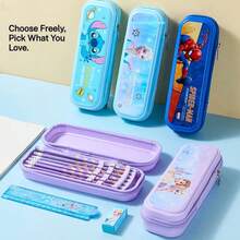 Disney 迪士尼学生文具盒，大容量高品质可爱铅笔盒，简约设计，防刮耐磨，多功能铅笔收纳袋 - 單件 - 查看 1