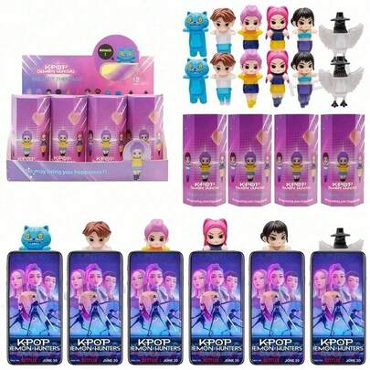 Mattel 1 pieza Caja ciega de la serie de accesorios de personajes de anime de la KPOP 2025, regalo de cumpleaños de fans, caja ciega aleatoria, regalo de personaje de anime y dibujos animados, regalo de vacaciones para fans y amigos, regalo de Año Nuevo (estilo aleatorio)