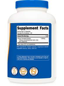 Nutricost Tribulus Terrestris Extract 1500mg, 240 Capsules - 45% Saponins, 120 Servings, Non-GMO, Gluten Free | Vitality, Endurance, Non-GMO, Gluten Free, Premium Quality, Tribulus Supplement, Herbal Extract, Dietary Supplement - 其他 - 查看 5