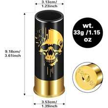 Skull Plastic Shot Glasses Bulk Set Of 4 With Gift Box, 12GA Small Bullet Shot Cups, Christmas Shot Glasses For Whiskey Vodka Liquor, Christmas Gifts Gothic Gifts For Men Women, Black+Red - 黑色+紅色 - 查看 5