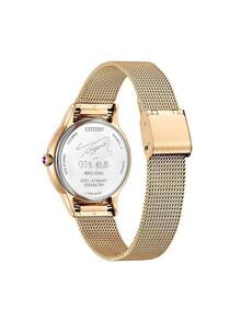 CITIZEN Stylish Rose Gold Watch For Women Classic Quartz Watch Stainless Steel Mother Of Pearl Dial - Gold - View 5