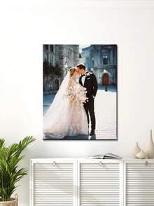 1pc Customized Photo Canvas Print, Personalized Wall Art, Customize Your Photo, Customizable Wooden Framed Canvas Wall Art - Personalized Family Portrait & Action Shots, Wall Decor, Canvas Art, Suitable For Living Room, Bedroom Or Home Office Decoration, Cozy Room Accent Quality Reproduction, Framed Canvas Wall Hanging, Wall Decor, Room Decoration, Customized Poster - Multicolor - View 6