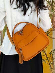 1pc Women's Nylon Square Shoulder Crossbody Bag, With Adjustable Strap, Scratch-Resistant And Durable, Can Hold Passport, Cash, ID, Credit Cards, Lightweight And Portable, Suitable For Commuting, Shopping, Work, Dating, Daily Travel And Other Occasions, Fashionable And Versatile. - Multicolor - View 2