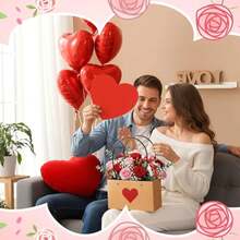 12 Pcs Valentines Kraft Paper Flower Gift Bags Brown Bouquet Bag Boxes With Handles Rectangle Flower Tote Bag With Waterproof Lining For Valentine's Day Mother's Day Birthday Wedding Parties Variant 1 - 12 - 查看 2