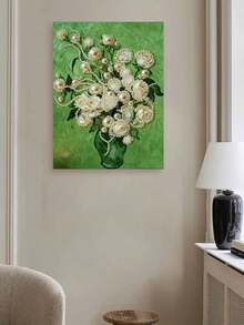 一套DIY手工珍珠画，尺寸30x40厘米/11.81x17.85英寸，花瓶装饰画，创意装饰画，DIY手工镶嵌珍珠画，配有自粘珍珠，适合家居装饰、新房装饰、DIY手工爱好者、闺蜜礼物，无框 - 彩色 - 查看 4