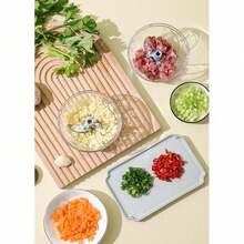 Portable Multifunctional Manual Meat And Vegetable Chopper, Garlic Press, Garlic Extractor For Home And Kitchen - Green - View 4