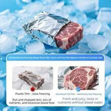 10pcs Aluminum Foil Antibacterial Food Storage Bags, Aluminum Foil Airtight Resealable Bags For Refrigerator, Freezer, And Food Storage, Available In Multiple Sizes - Silver-gray - View 6