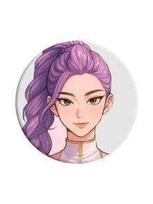 9枚卡通动漫图案韩流装饰徽章，动漫人物图案徽章，派对小礼物胸针徽章DIY派对装饰，圣诞节万圣节小礼物 - 彩色 - 查看 5