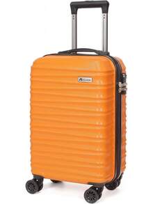 Luggage Set 3 Piece Luggage Set ABS Hardshell Spinner Wheels Luggage Carry On Suitcase With Weekender Bag & Toiletry Bag(Mint Green - 20吋橙色 - 查看 1