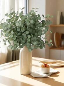 10pcs 23-Inch Artificial Green Eucalyptus Branches, Lifelike Fake Plant Leaves, Suitable For Wedding Bouquets, Vase Arrangements, Home/Office Greenery Decor, Valentine's Day, Mother's Day, Spring Decoration, Easter And More - Multicolor - View 7