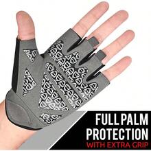 Breathable Weight Lifting Gloves, Gym Gloves Men Women With Grip, Workout Glove Men With Full, Removal With Durable Closure, Weightlifting - Black/Grey + Small - View 5