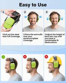 Link Dream Ear Protection Ear Muffs Noise Reduction SNR 35dB Hearing Protection Kids Adult Shooting Gun Range Mowing - ColorG - View 5