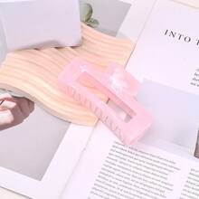 Pinzas para el cabello de mármol pastel de gran tamaño para mujeres - Pinzas de mandíbula con agarre antideslizante y resistente, accesorios para el cabello de acetato rectangulares de gran tamaño, pinzas para el cabello mate para cabello grueso/fino, regalos de estilo diario/fiesta para el cabello en la playa - Multicolor - Ver 8